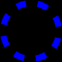 A blue and black circular pattern

Description automatically generated