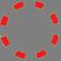A circular pattern of red rectangles

Description automatically generated