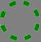 A circular pattern with green squares

Description automatically generated